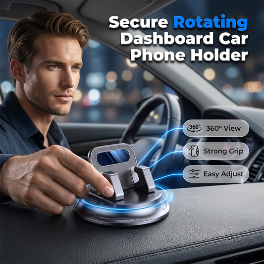 🎁2026 New Arrivals 50% OFF💥 Rotating Dashboard Car Phone Holder – 360° Adjustable & Anti-Slip – Hands-Free Phone Mount 🛡️