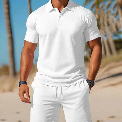 👔 LIMITED-TIME 50% OFF! ✨ Men's Polo & Shorts Set – Summer, Athletic Fit, Breathable ✨
