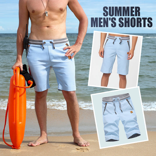 📢📢50% OFF !! ⏰Men's Color-Blocking Drawstring Shorts