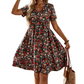 🎁2026 New Arrivals 50% OFF💥Women's Summer Floral V-Neck Short Sleeve Dress