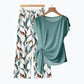 🎁2026 New Arrivals 50% OFF💥Women's Side-Tie Top & Patterned Pants Set – Flowy & Adjustable – Perfect for summer vacations or resort wear – breezy tropical vibes 👖
