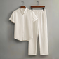 👔 LIMITED-TIME 50% OFF! ✨ Men's Textured 2-Piece Set – Shirt & Pants, Breathable, Coordinated 🧳