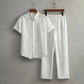👔 LIMITED-TIME 50% OFF! ✨ Men's Textured 2-Piece Set – Shirt & Pants, Breathable, Coordinated 🧳