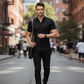 ⏳Limited-time 50% off⏰Men's Textured Black Short Sleeve Shirt👔