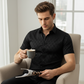 ⏳Limited-time 50% off⏰Men's Textured Black Short Sleeve Shirt👔