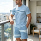 🎁2026 New Arrivals 50% OFF💥Men's 2-Piece Set – Color Block, 6 Colors, S-5XL, Drawstring 🩳