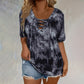 📢📢50% OFF!! ⏰Women's Tie-Dye T-Shirt with Lacing and V-Neck