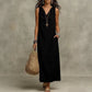 👗 LIMITED-TIME 50% OFF! ✨ Women's Sleeveless Maxi Dress – Cowl Neck, 5 Colors, Pockets 🍁