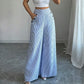 🎁2026 New Arrivals 50% OFF💥High-Waist Striped Wide-Leg Trousers