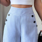 🎁2026 New Arrivals 50% OFF💥High-Waist Striped Wide-Leg Trousers