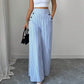 🎁2026 New Arrivals 50% OFF💥High-Waist Striped Wide-Leg Trousers