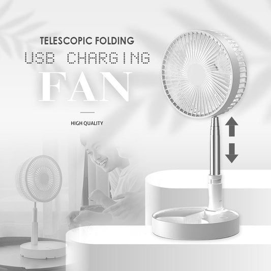 🎁2026 New Arrivals 50% OFF💥Telescopic Folding USB Charging Fan – Adjustable height, quiet operation & portable – perfect for desk, travel or outdoor use 💨