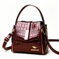 🎁2026 New Arrivals 50% OFF💥Glossy Crocodile Pattern Women's Handbag – Structured, Gold Hardware, Spacious & Chic 💼