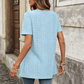 👕 LIMITED-TIME 50% OFF! ✨ Square Neck Babydoll Top – Eyelet Embroidery, Tunic Length 🍀