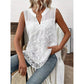 📢📢50% OFF⏰Women’s Chic Floral Lace Sleeveless Shirt