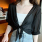 🎁2026 New Arrivals 50% OFF💥Women's Chiffon Tie-Front Top – Summer Layering Essential 🍃