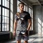 🎁2026 New Arrivals 50% OFF💥Men's Abstract Print T-Shirt and Shorts Set