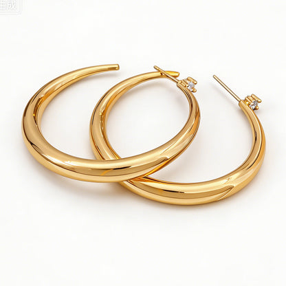 🎁2026 New Arrivals 50% OFF💥Women's Chic Tapered C‑Shaped Hoop Earrings‑Light‑Weight Daily Jewelry