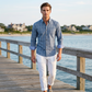 🎁2026 New Arrivals 50% OFF💥Men's Modern Fit Windowpane Shirt – Tailored cut, breathable cotton & classic check – perfect for office, smart casual or summer events ✨