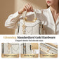 🎁2026 New Arrivals 50% OFF💥Women's V-Stitched Satchel – Gold Hardware, Multi-Compartment, Top-Handle 🌸