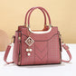 🎁2026 New Arrivals 50% OFF💥Women's V-Stitched Satchel – Gold Hardware, Multi-Compartment, Top-Handle 🌸