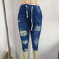👖 LIMITED-TIME 50% OFF! ✨ Distressed Denim Capri Pants – Edgy Casual, Adjustable Waist, Cropped Fit 🔥