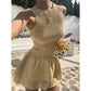 🎁2026 New Arrivals 50% OFF💥Sleeveless Gingham Smocked Mini Dress