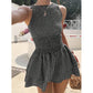 🎁2026 New Arrivals 50% OFF💥Sleeveless Gingham Smocked Mini Dress