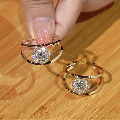 🎁2026 New Arrivals 50% OFF💥Double Hoop Sparkling Zirconia Ball Earrings