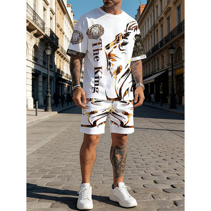 🎁2026 New Arrivals 50% OFF💥Men's Lion Graphic Set – Bold, Breathable, Urban Cool 😎