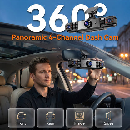 🎁2026 New Arrivals 50% OFF💥360° Eagle Eye Parking Camera – 1080P, 4-Way Display, WiFi 📹
