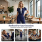 🎁2026 New Arrivals 50% OFF💥 Women's Shirt & Pants 2-Piece Set – Classic V-Neck, High-Waisted Flared Pants & Ultra-Soft Blend – Work to Weekend ☀️