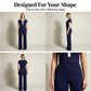 🎁2026 New Arrivals 50% OFF💥 Women's Shirt & Pants 2-Piece Set – Classic V-Neck, High-Waisted Flared Pants & Ultra-Soft Blend – Work to Weekend ☀️