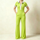 🎁2026 New Arrivals 50% OFF💥 Women's Shirt & Pants 2-Piece Set – Classic V-Neck, High-Waisted Flared Pants & Ultra-Soft Blend – Work to Weekend ☀️