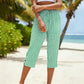 🎁2026 New Arrivals 50% OFF💥Gingham Capri Pants – Drawstring Comfort & Breathable Cotton-Linen