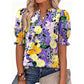 🎁2026 New Arrivals 50% OFF💥Women's Summer Floral Top with Puff Sleeves💐👔