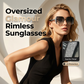 🎁2026 New Arrivals 50% OFF💥Rimless Oversized Square Sunglasses – Gradient Lens, Glitter Details, UV Protection ✨