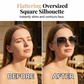 🎁2026 New Arrivals 50% OFF💥Rimless Oversized Square Sunglasses – Gradient Lens, Glitter Details, UV Protection ✨