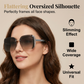 🎁2026 New Arrivals 50% OFF💥Rimless Oversized Square Sunglasses – Gradient Lens, Glitter Details, UV Protection ✨