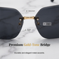 🎁2026 New Arrivals 50% OFF💥Rimless Oversized Square Sunglasses – Gradient Lens, Glitter Details, UV Protection ✨