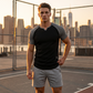 🎁2026 New Arrivals 50% OFF💥Men's V-Notch Raglan Sleeve Athletic T-Shirt