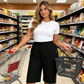 🎁2026 New Arrivals 50% OFF💥Women's Casual Comfortable Elastic Waist Capri Pants