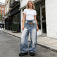🎁2026 New Arrivals 50% OFF💥Women's Asymmetrical Waist Wide-Leg Denim Jeans