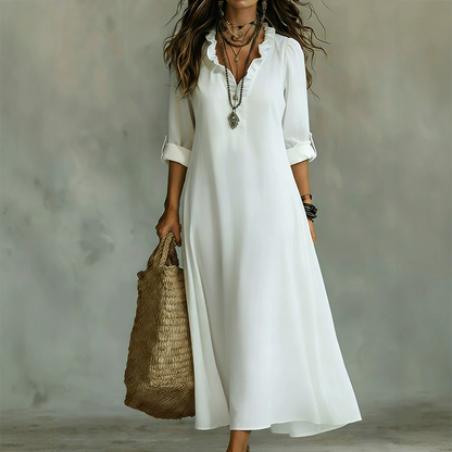 🎁2026 New Arrivals 50% OFF💥Bohemian Ruffle V-Neck Maxi Dress