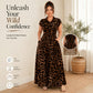 🎁2026 New Arrivals 50% OFF💥Women's Elegant Leopard Print Lapel Dress✨