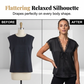 🎁2026 New Arrivals 50% OFF💥Women's Satin Blouse – V-Neck Tie Front, Lace Trim & Short Sleeves, Loose Fit Slimming Top💫🌸