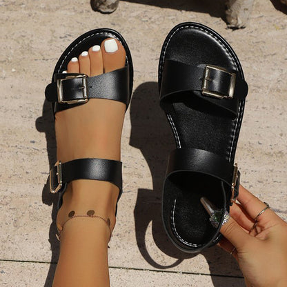 🎁2026 New Arrivals 50% OFF💥Women's Summer Flat Sandals with Double Buckle