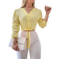 🎁2026 New Arrivals 50% OFF💥Women's Elegant V-Neck Tie-Waist Top – Adjustable Fit & Premium Soft Fabric – Versatile Chic 👠