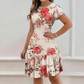 🎁2026 New Arrivals 50% OFF💥Women's Elegant Floral Print Ruffled Hem Dress