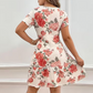 🎁2026 New Arrivals 50% OFF💥Women's Elegant Floral Print Ruffled Hem Dress
